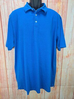 Peter Millar Collection Mens Perfect Pique Blue Polo XXL